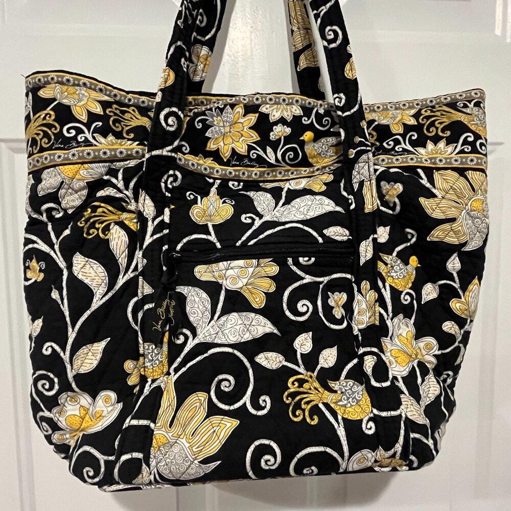 "Vera" Tote in Yellow Bird Pattern by Vera Bradley